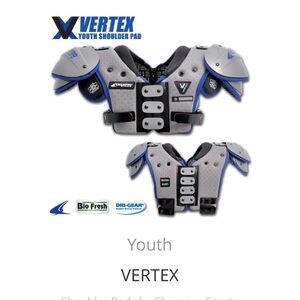 Vertex Youth Shoulder Pad - Gray and Blue
